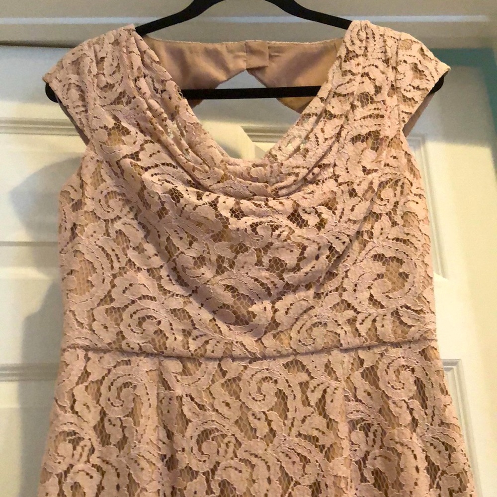 Dusty purple/tan dress. Size 6.